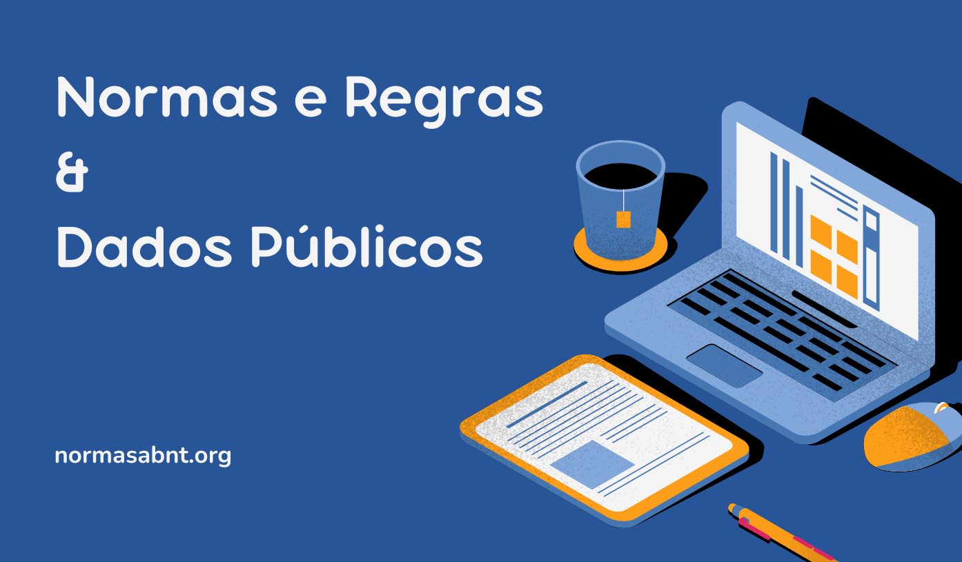 banner com palavras Normas e regras, e Dados Públicos