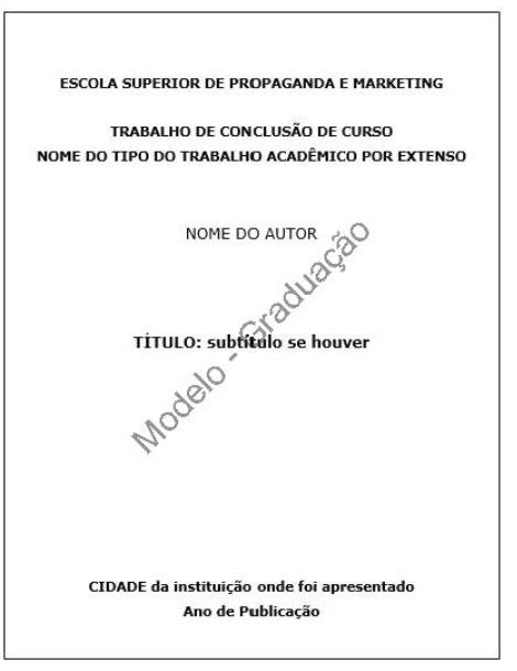 modelo capa pela abnt