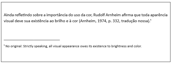 Citação em língua estrangeira