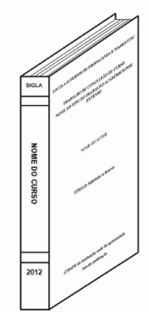 modelo lombada pela abnt